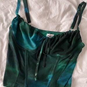 Princess Polly Green Corset Top